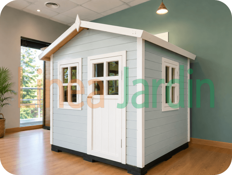 Casitas Infantiles de Madera con Tobogan y Hamacas marca LINEA JARDIN