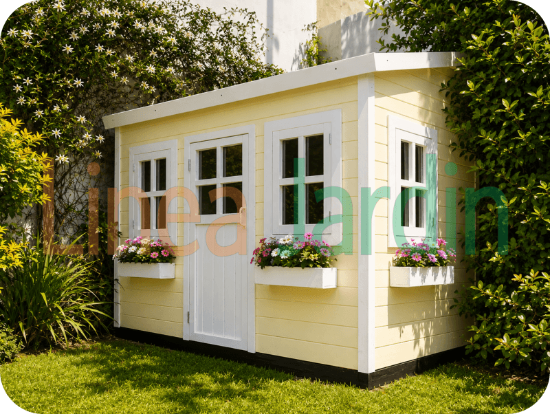 Casitas Infantiles de Madera con Tobogan y Hamacas marca LINEA JARDIN