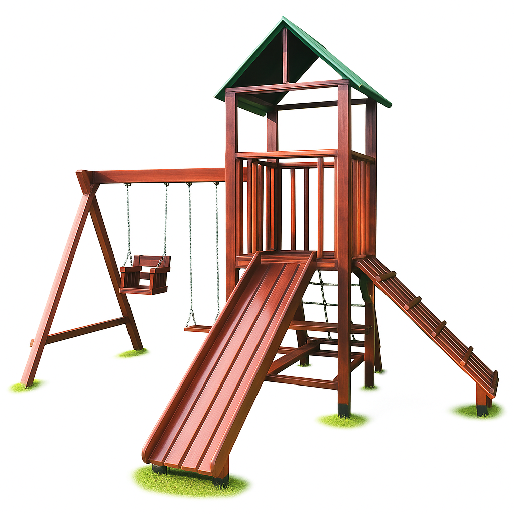 Mangrullos Infantiles con Tobogan y Hamacas, Juegos de Plaza