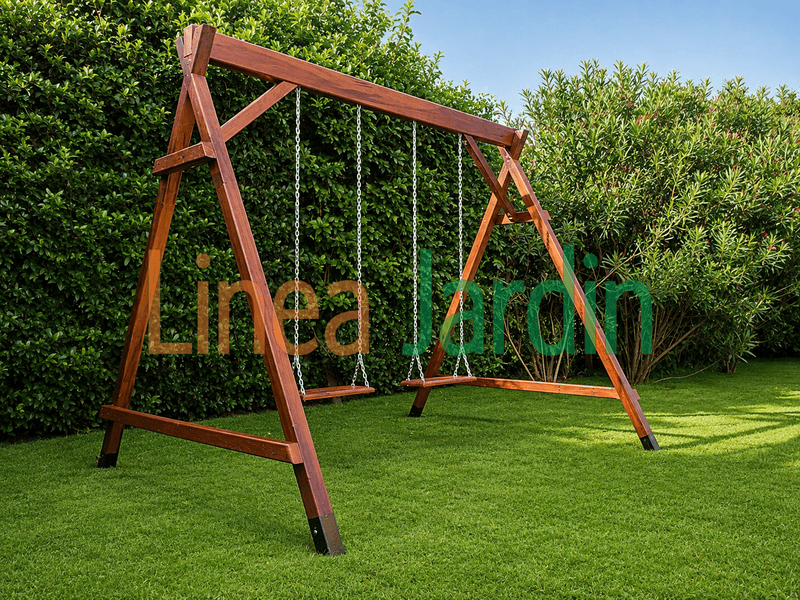 Portico con Hamacas, Columpios Linea Jardin