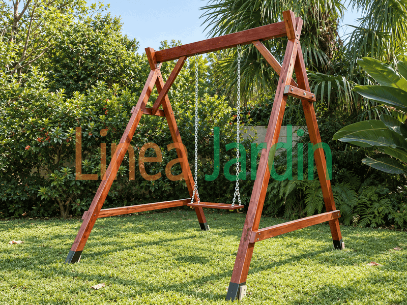 Portico con Hamacas, Columpios Linea Jardin