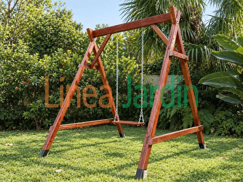 Portico con Hamacas, Columpios Linea Jardin